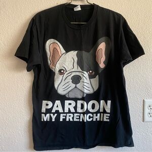 Large Black Frenchie Dog Lover Tshirt